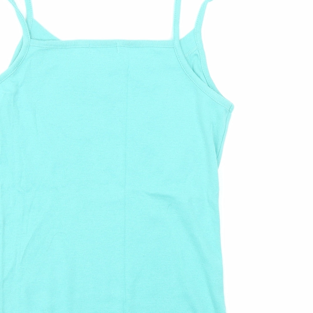 Womens UK Size 12 Topshop Blue Basic Tank