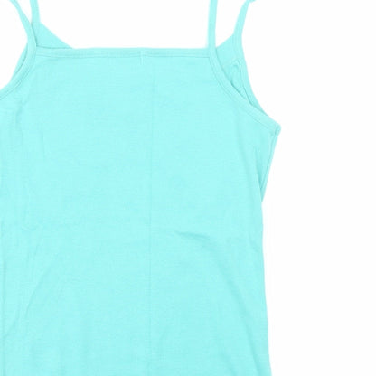Womens UK Size 12 Topshop Blue Basic Tank