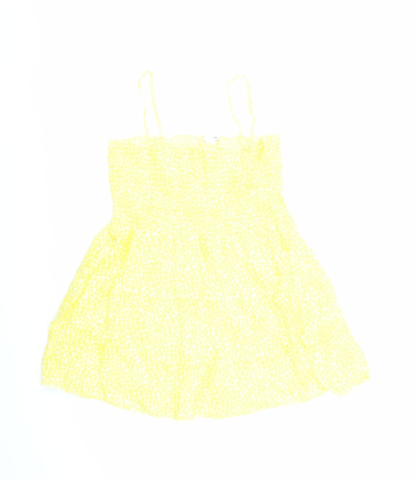 Womens UK Size 12 H&M Yellow Camisole Tank