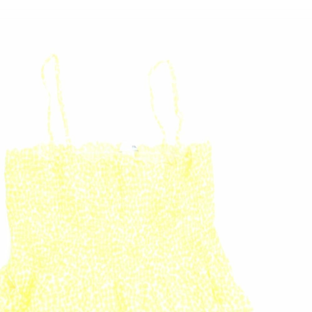 Womens UK Size 12 H&M Yellow Camisole Tank