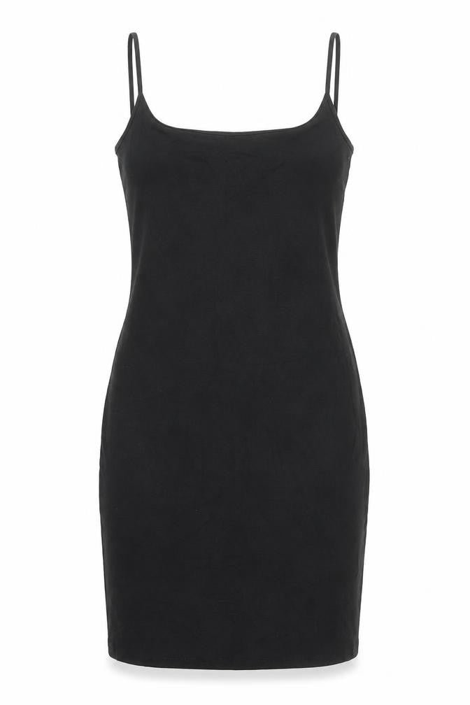 NEXT Womens Black Cotton Tank Dress Size 10 Round Neck Pullover