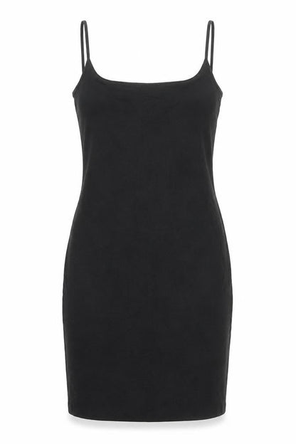 NEXT Womens Black Cotton Tank Dress Size 10 Round Neck Pullover