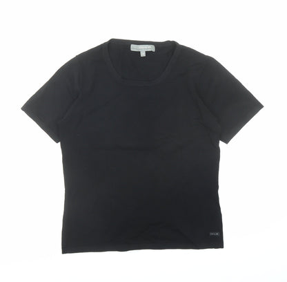 Claire.Dk Womens Black Round Neck Viscose Pullover Jumper Size S