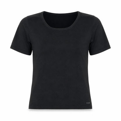 Claire.Dk Womens Black Round Neck Viscose Pullover Jumper Size S