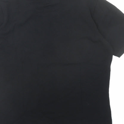 Claire.Dk Womens Black Round Neck Viscose Pullover Jumper Size S