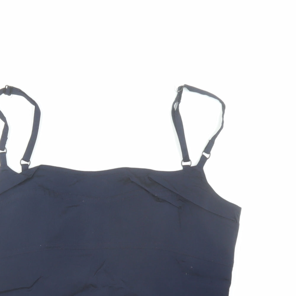 H&M Womens Blue Viscose Camisole Tank Size 12 Round Neck