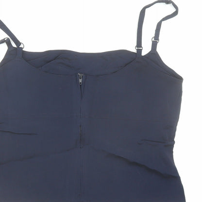 H&M Womens Blue Viscose Camisole Tank Size 12 Round Neck