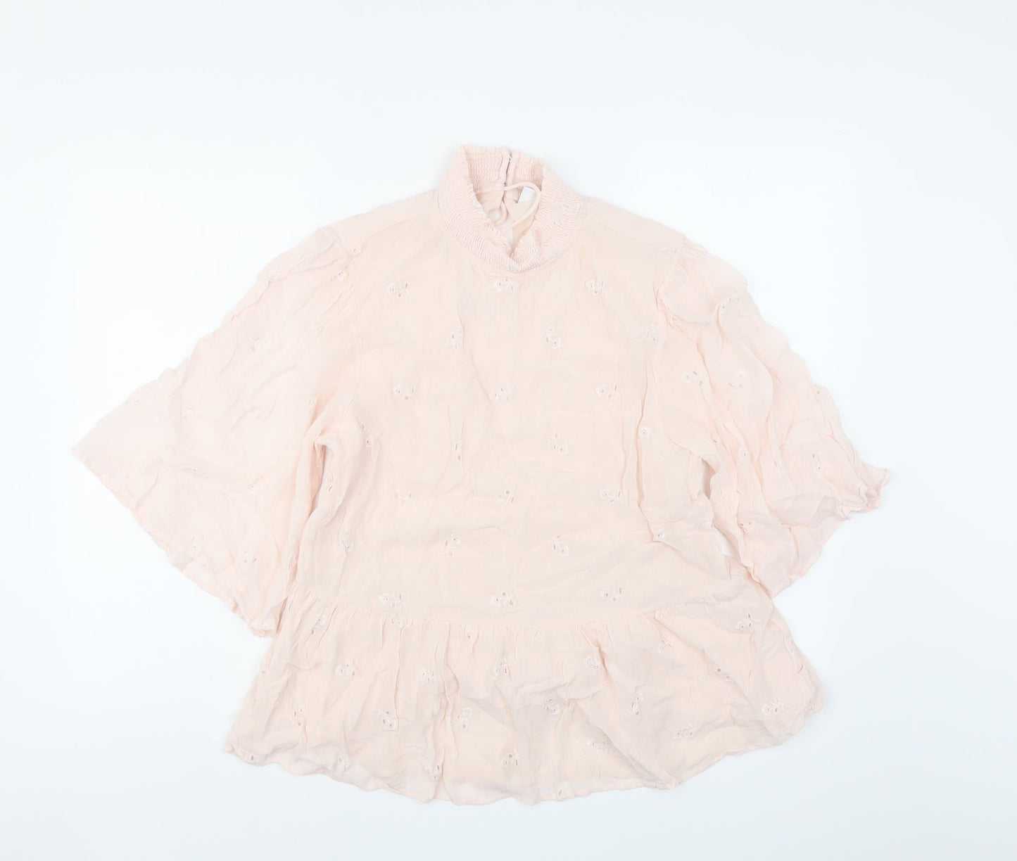 Womens UK Size M VILA Pink Basic Blouse