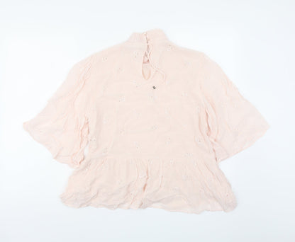 Womens UK Size M VILA Pink Basic Blouse