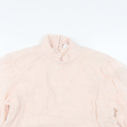 Womens UK Size M VILA Pink Basic Blouse