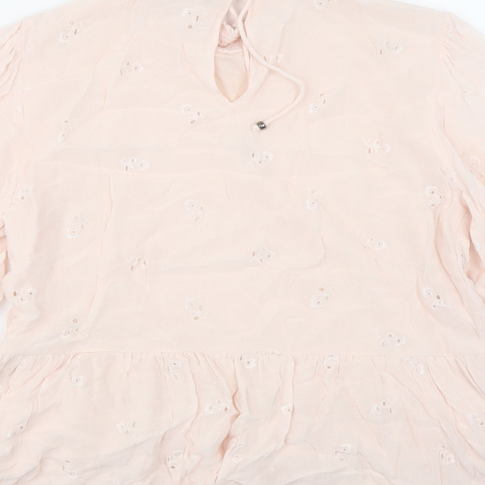 Womens UK Size M VILA Pink Basic Blouse