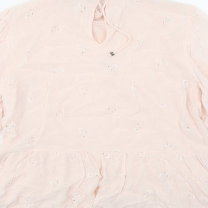 Womens UK Size M VILA Pink Basic Blouse
