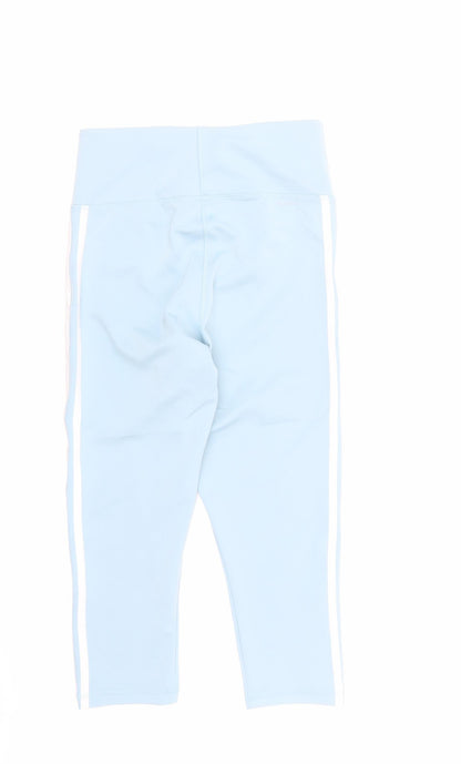 adid Womens Blue Polyester Capri Leggings Size S L20 in Regular