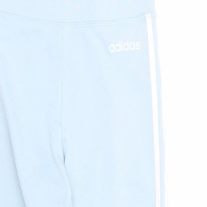 adid Womens Blue Polyester Capri Leggings Size S L20 in Regular