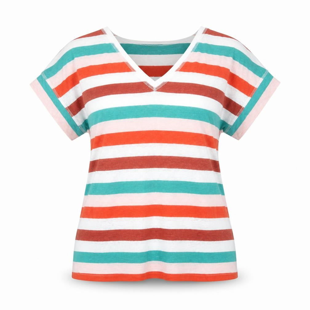 Womens UK Size 8 Marks and Spencer Multicoloured Basic T-Shirt