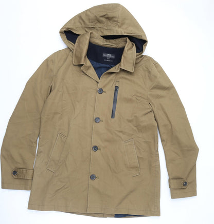 Mens UK Size L NEXT Brown Overcoat
