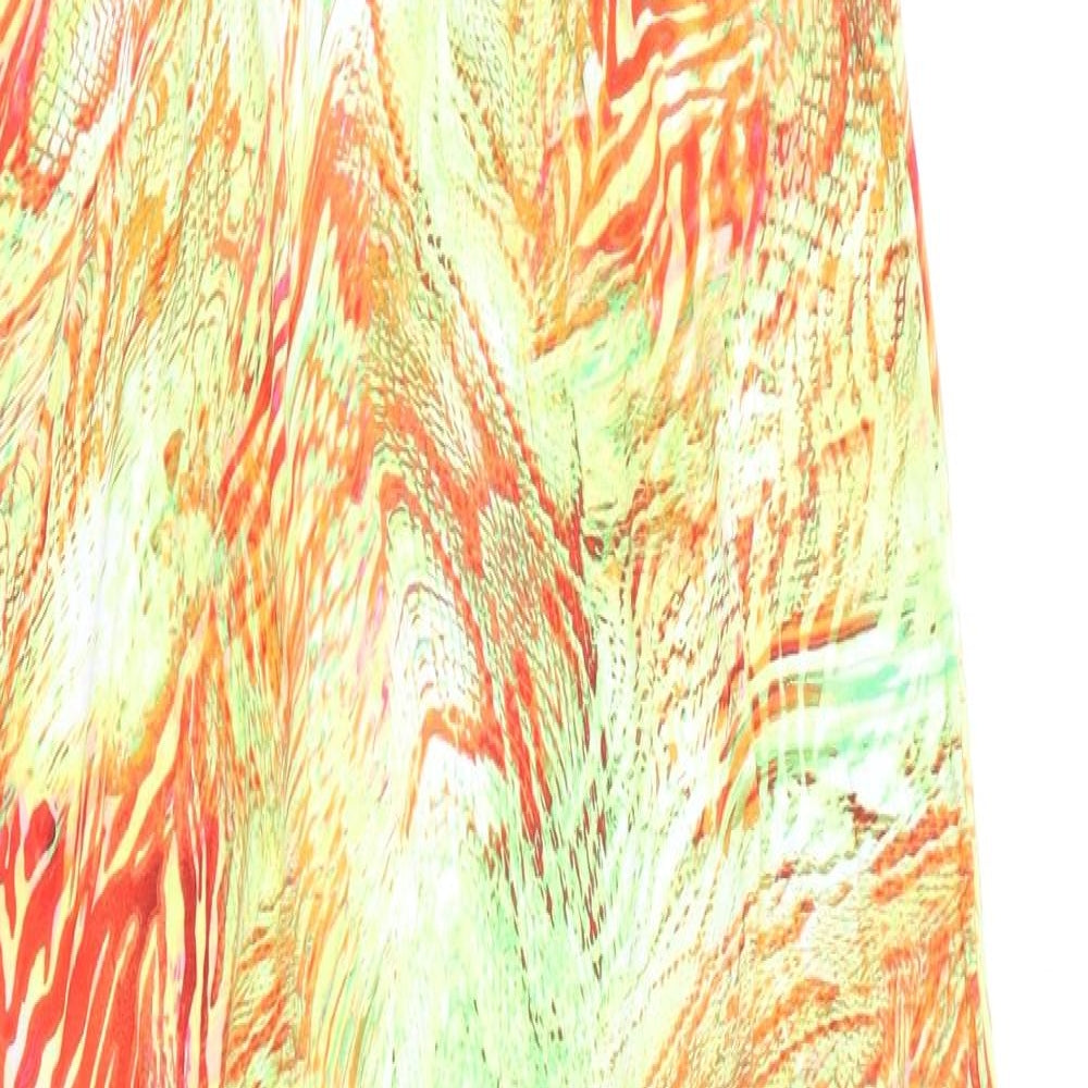 Marks and Spencer Womens Multicoloured Animal Print Viscose Maxi Size 12 V-Neck Pullover - Snake Print, Tiger Print