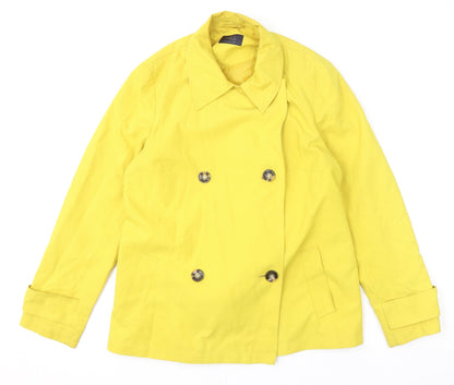 Womens UK Size 14 Marks and Spencer Yellow Overcoat