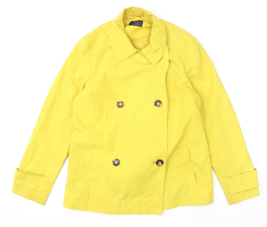 Womens UK Size 14 Marks and Spencer Yellow Overcoat