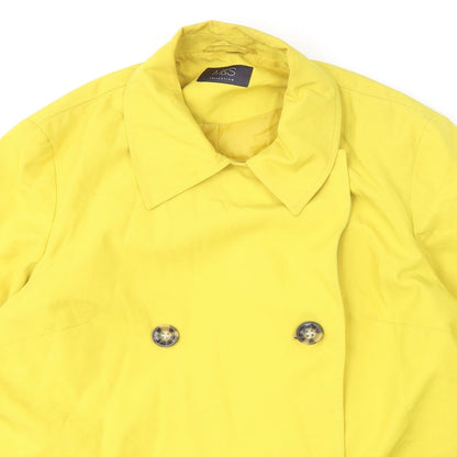 Womens UK Size 14 Marks and Spencer Yellow Overcoat