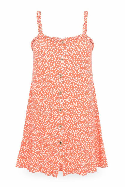 NEXT Womens Pink Geometric Viscose A-Line Size 12 Square Neck Button