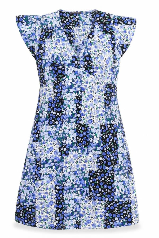Marks and Spencer Womens Multicoloured Floral Polyester A-Line Size 12 V-Neck Pullover