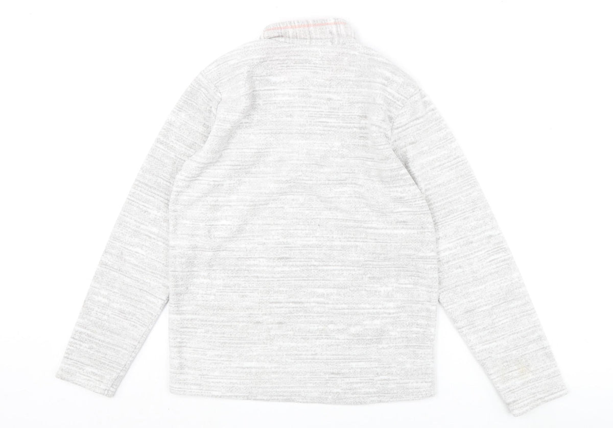 Decathlon Girls Grey Polyester Pullover Sweatshirt Size M Zip