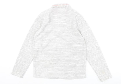 Decathlon Girls Grey Polyester Pullover Sweatshirt Size M Zip