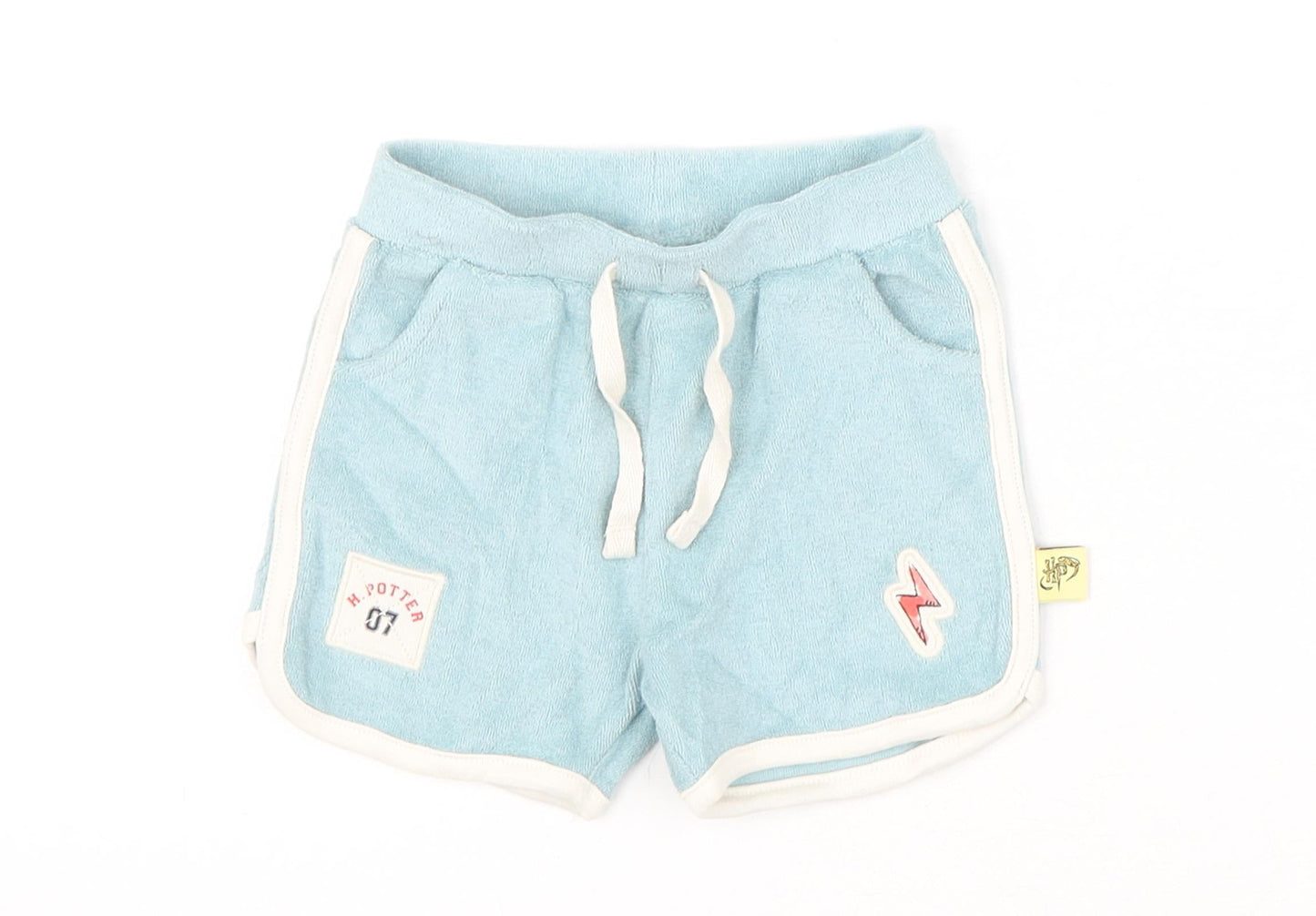 Marks and Spencer Girls Blue Cotton Cropped Trousers Size 6-9 Months Pullover - Shorts, Harry Potter