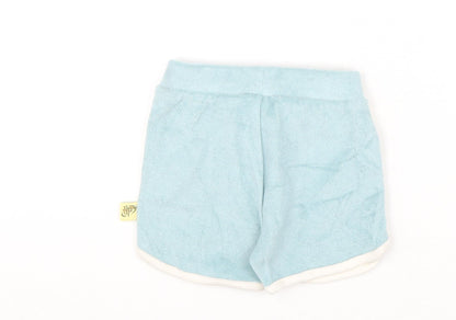 Marks and Spencer Girls Blue Cotton Cropped Trousers Size 6-9 Months Pullover - Shorts, Harry Potter