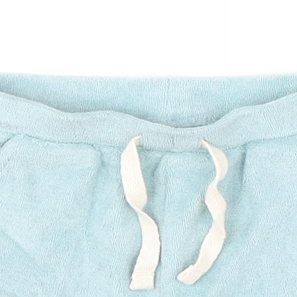 Marks and Spencer Girls Blue Cotton Cropped Trousers Size 6-9 Months Pullover - Shorts, Harry Potter