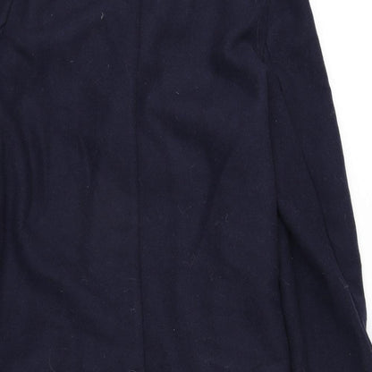 ASOS Mens Blue Overcoat Coat Size M Button