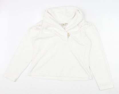 Cotton Traders Womens White Polyester Pullover Sweatshirt Size 14 Pullover - Size 14-16