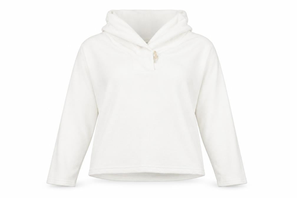 Womens UK Size 14 Cotton Traders White Pullover Sweatshirt