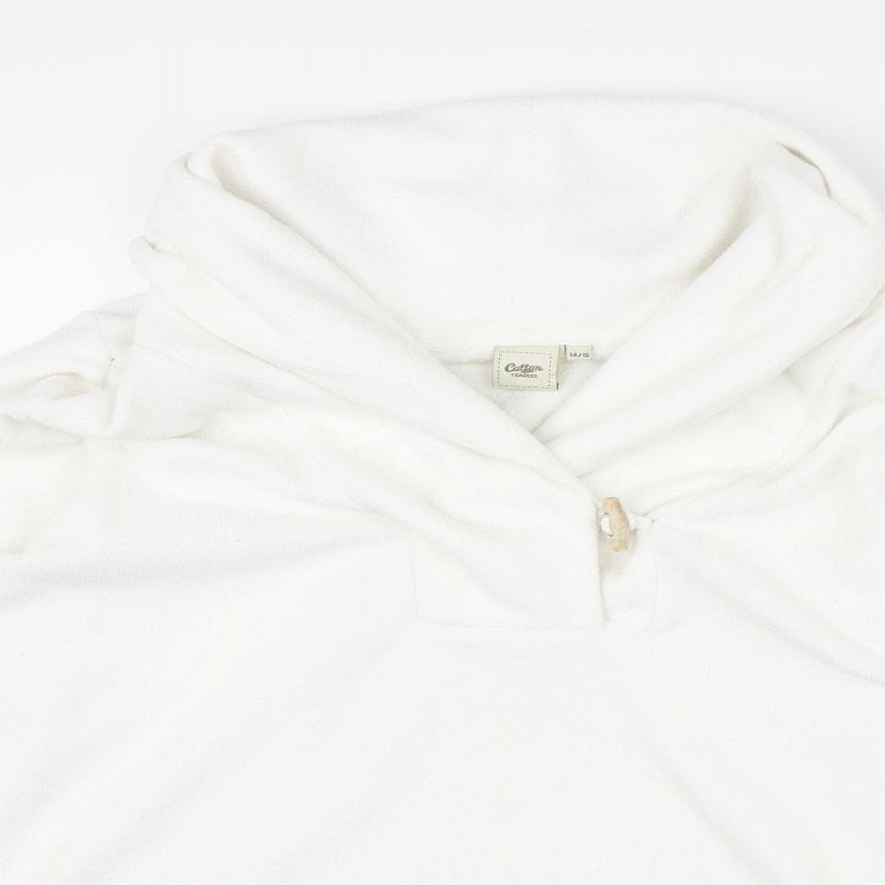 Cotton Traders Womens White Polyester Pullover Sweatshirt Size 14 Pullover - Size 14-16
