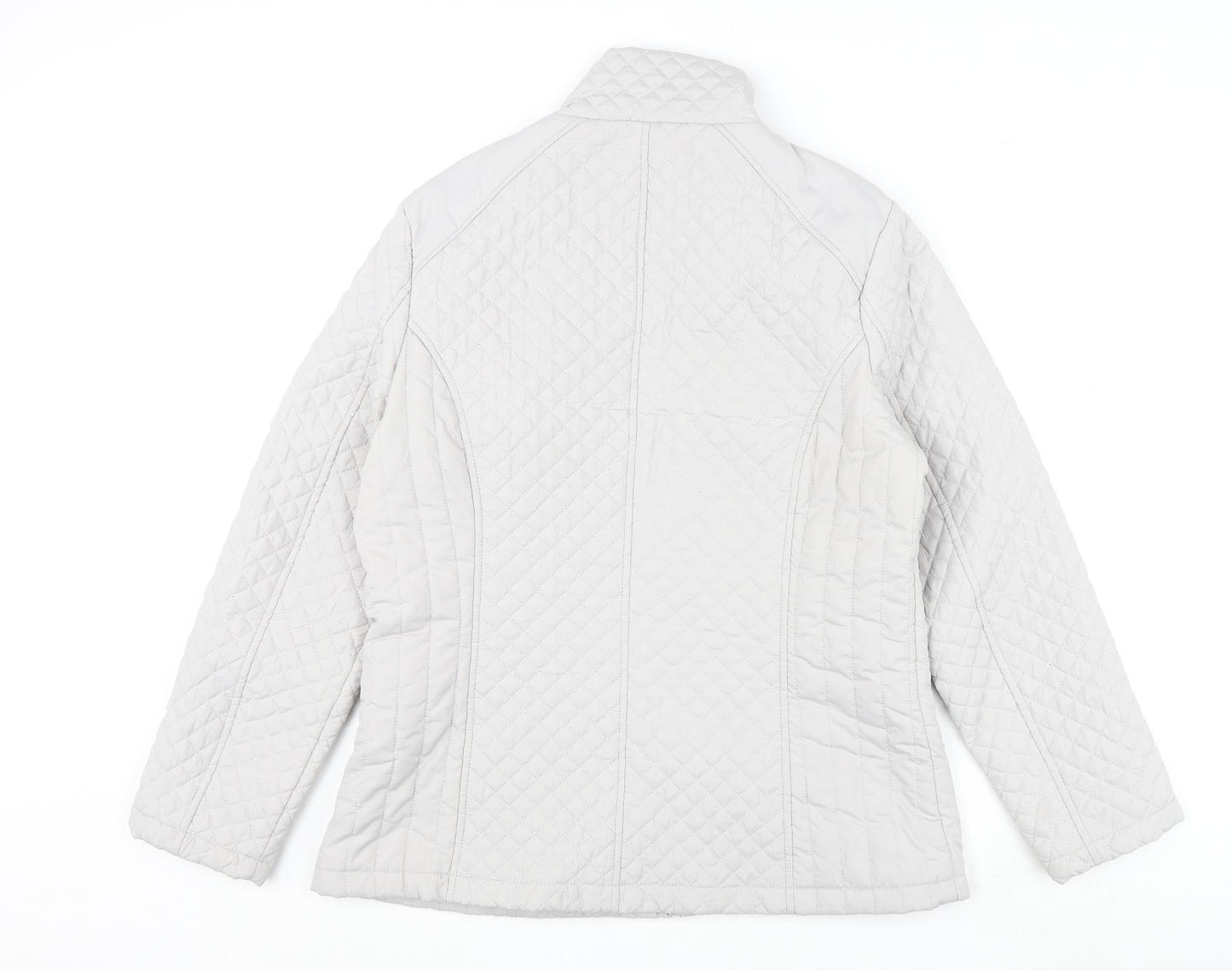 Autonomy Womens Grey Quilted Coat Size 14 Zip