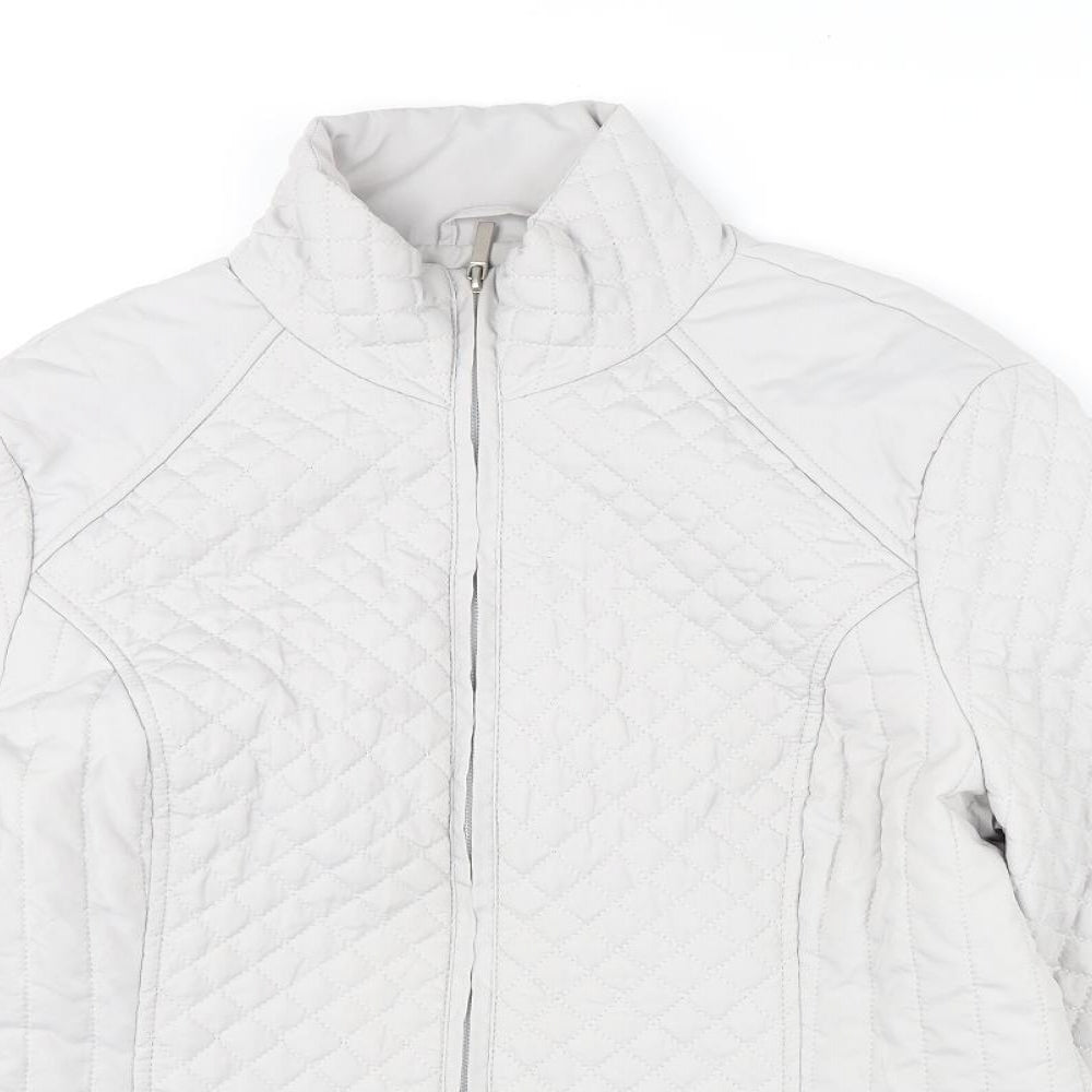 Autonomy Womens Grey Quilted Coat Size 14 Zip