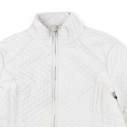 Autonomy Womens Grey Quilted Coat Size 14 Zip