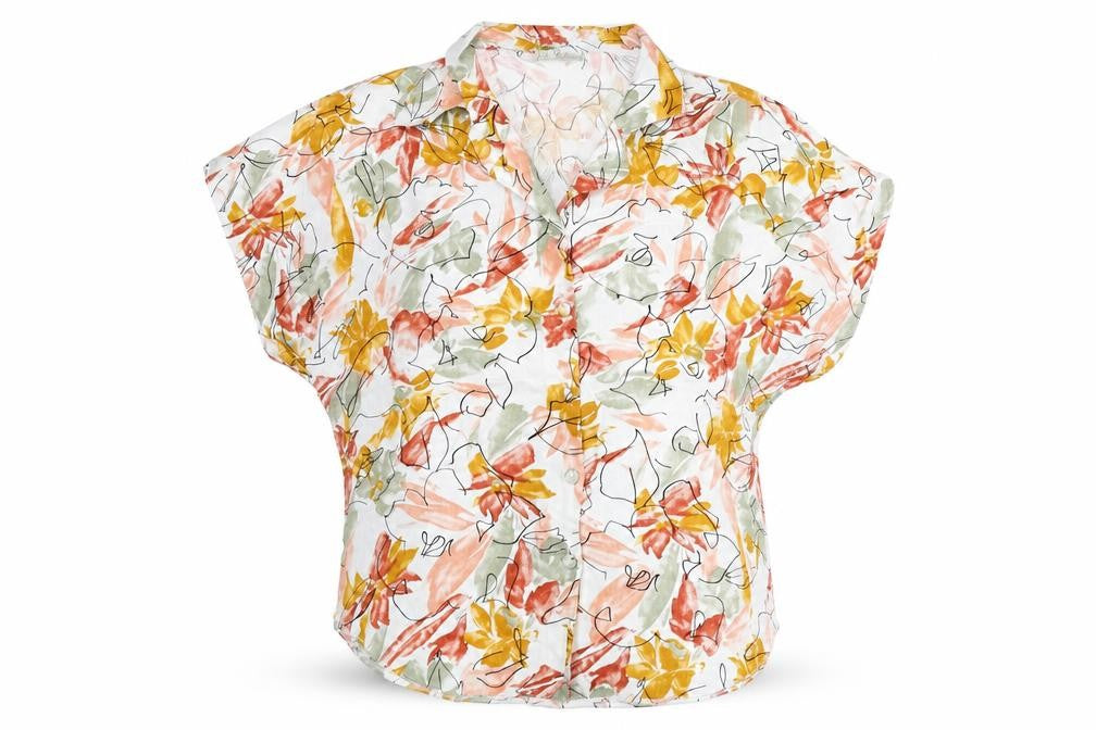 Womens UK Size 18 Classics Multicoloured Basic Button-Up