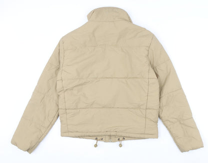 Womens UK Size S Stradivarius Beige Puffer Jacket