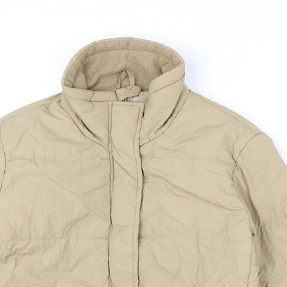 Womens UK Size S Stradivarius Beige Puffer Jacket