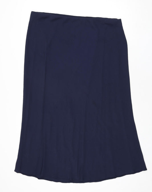 Ann Harvey Womens Blue Polyester Maxi Skirt Size 41 in