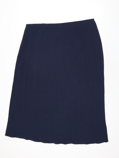 Ann Harvey Womens Blue Polyester Maxi Skirt Size 41 in