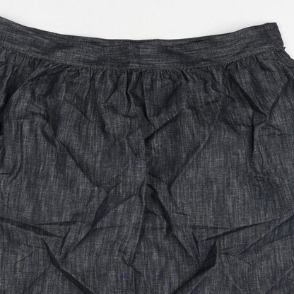 Marks and Spencer Womens Blue Cotton Peasant Skirt Size 20 Zip