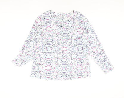 Womens UK Size 12 Classic Multicoloured Basic Blouse