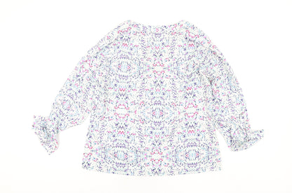 Womens UK Size 12 Classic Multicoloured Basic Blouse