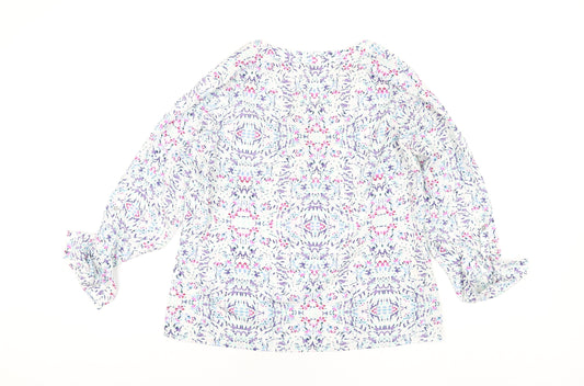 Womens UK Size 12 Classic Multicoloured Basic Blouse