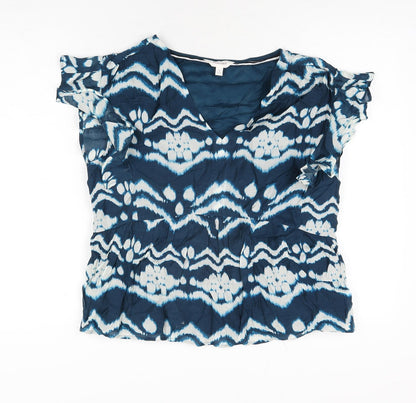 Womens UK Size 12 Per Una Blue Basic Blouse