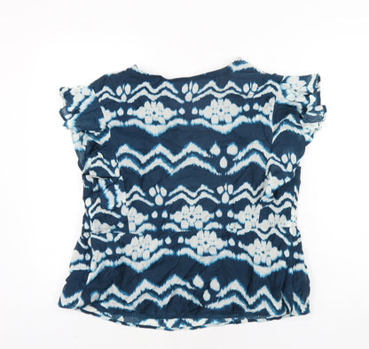 Womens UK Size 12 Per Una Blue Basic Blouse