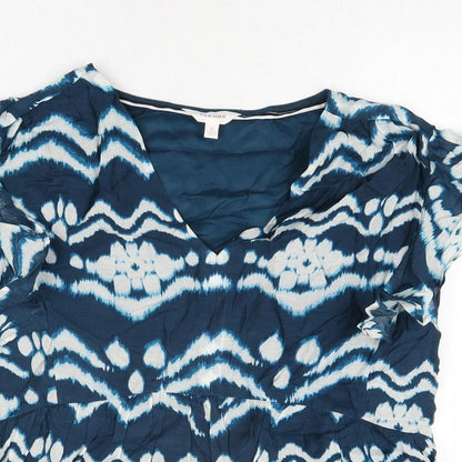 Womens UK Size 12 Per Una Blue Basic Blouse